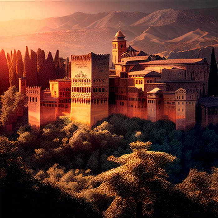 Alhambra de Granada dibujo imagen
